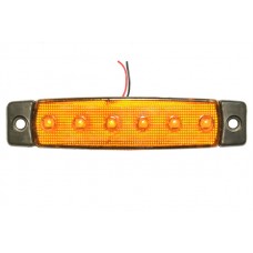 фонарь габаритный L0051YELLOW LED 24V, желтый (L=95мм, 6-светодиодов)
