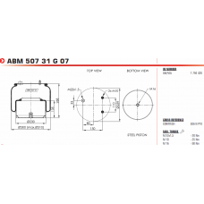 ABM 507-31-G07 в сборе (2 шп.+возд. / 1 отв.) DAF CF85IV/XF105